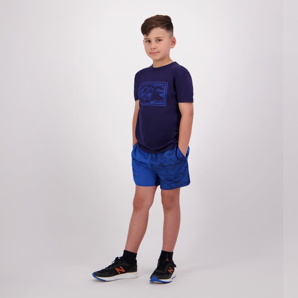 KIDS FUNDAMENTALS CAMO HARLETIC SHORT BLUE