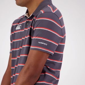 MENS YARN DYE POLO EBONY