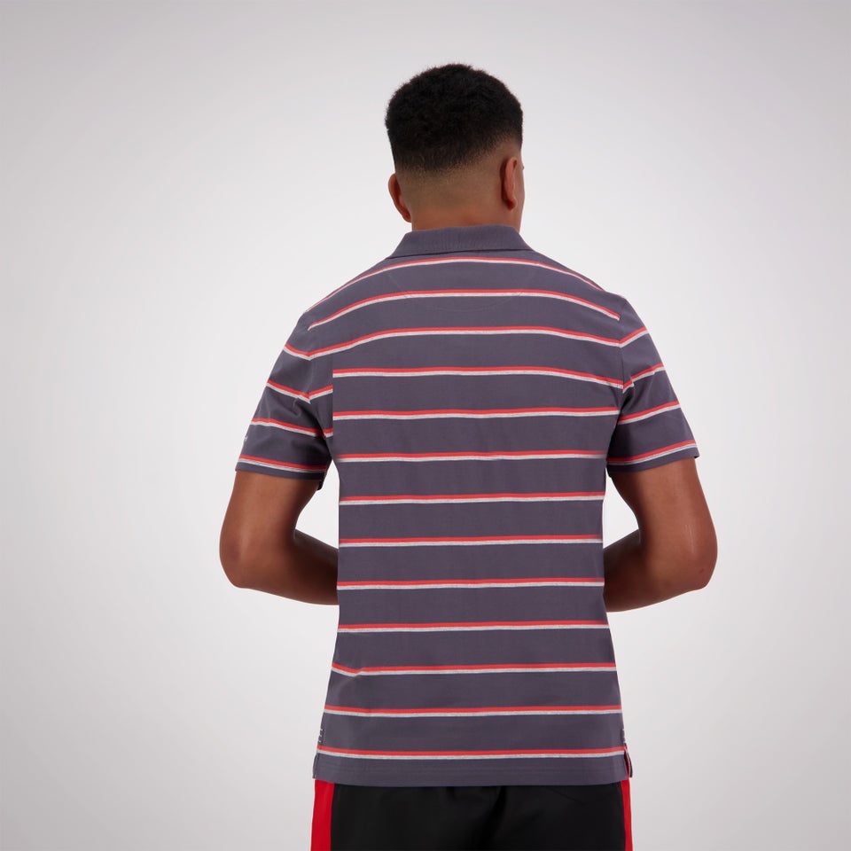 MENS YARN DYE POLO EBONY