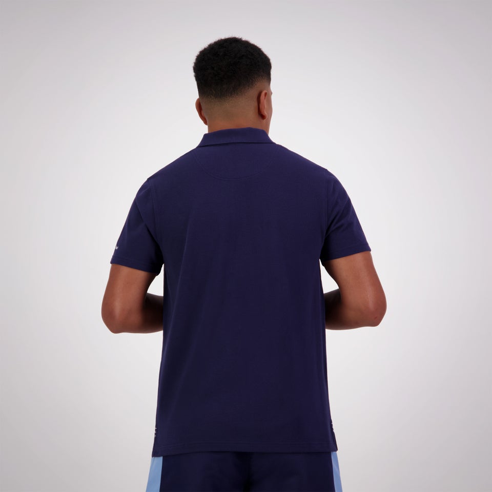 MENS CHEST STRIPE POLO PEACOAT