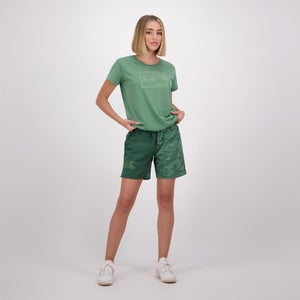 WOMENS FUNDAMENTALS CAMO HARLETIC SHORT GREEN