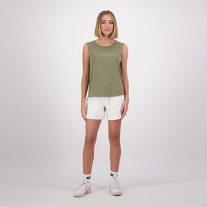 WOMENS SCENE-SET SINGLET GREEN