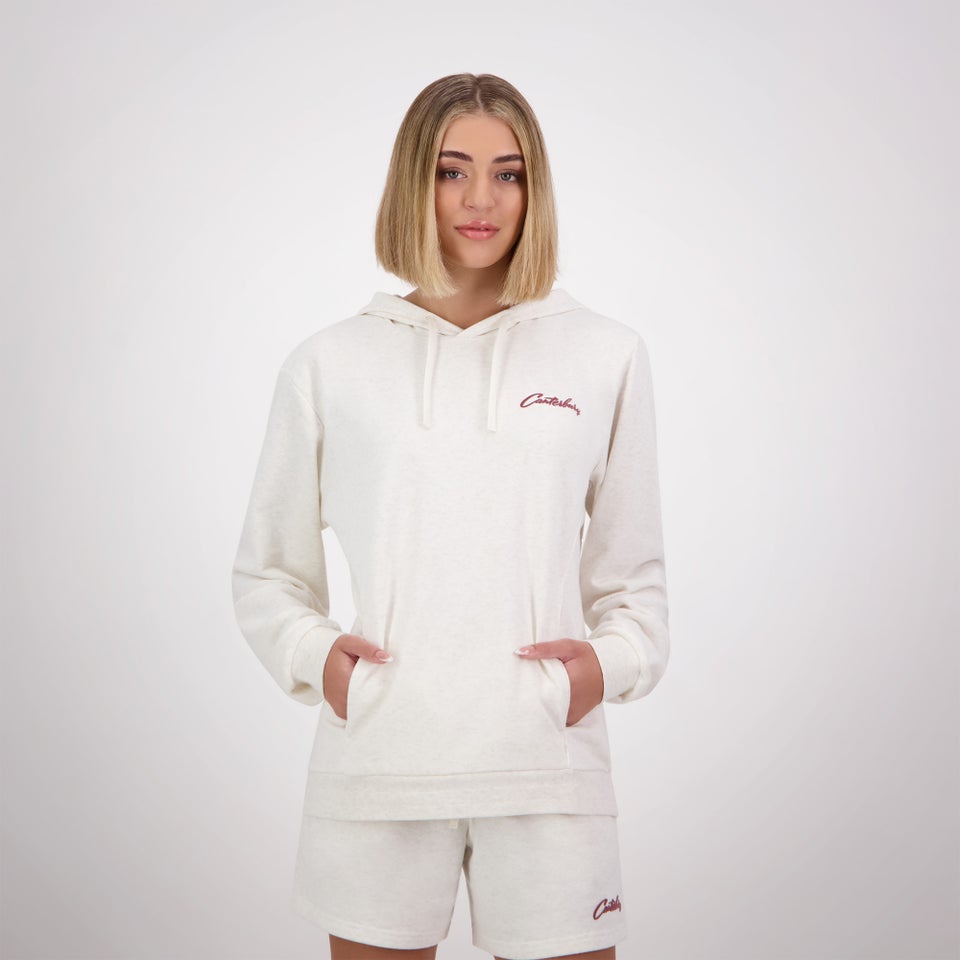 WOMENS SCENE-SET HOODIE EGRET MARLE