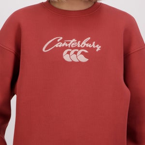 WOMENS SCENE-SET CREW MARSALA