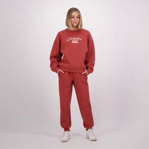 WOMENS SCENE-SET CREW MARSALA