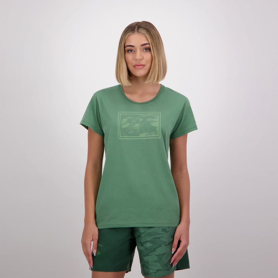 WOMENS FUNDAMENTALS CAMO T-SHIRT GREEN