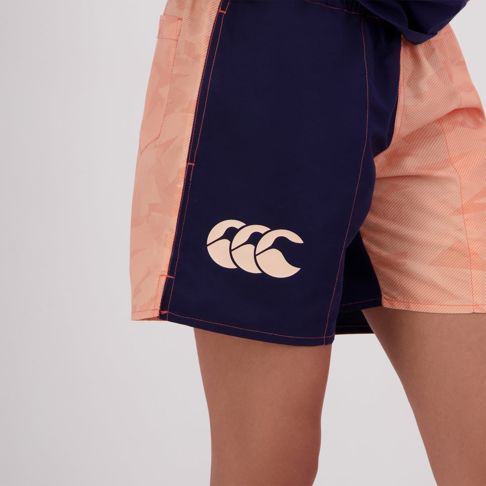 WOMENS FUNDAMENTALS CAMO HARLETIC SHORT PEACH