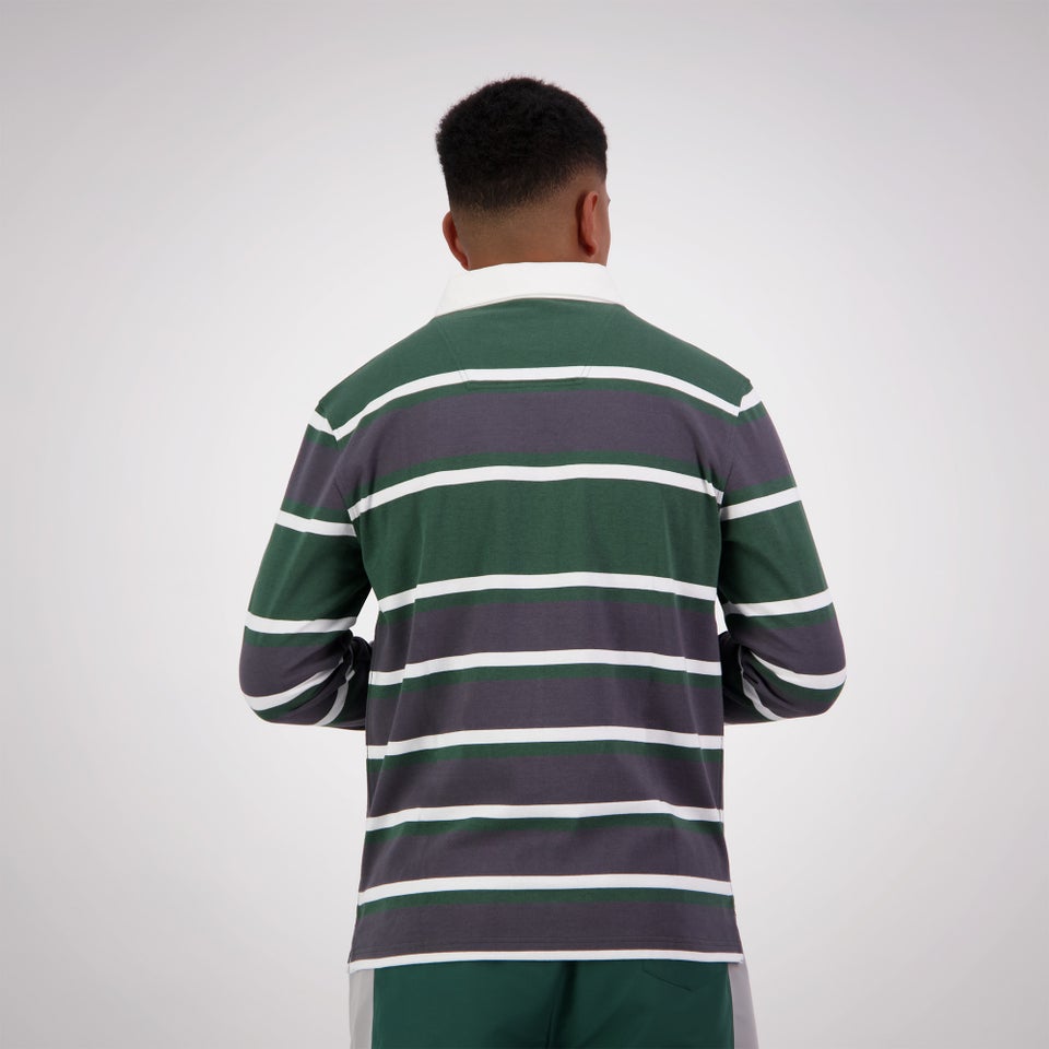 MENS YARN DYE RUGBY GREEN