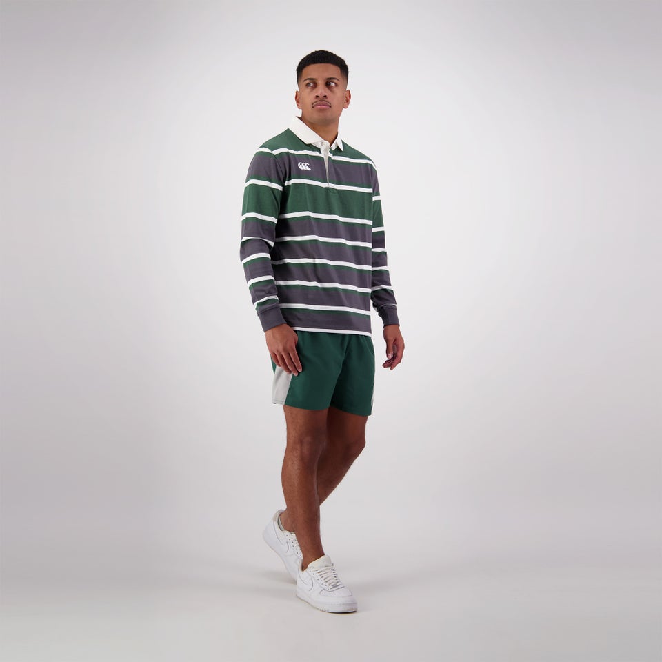 MENS YARN DYE RUGBY GREEN