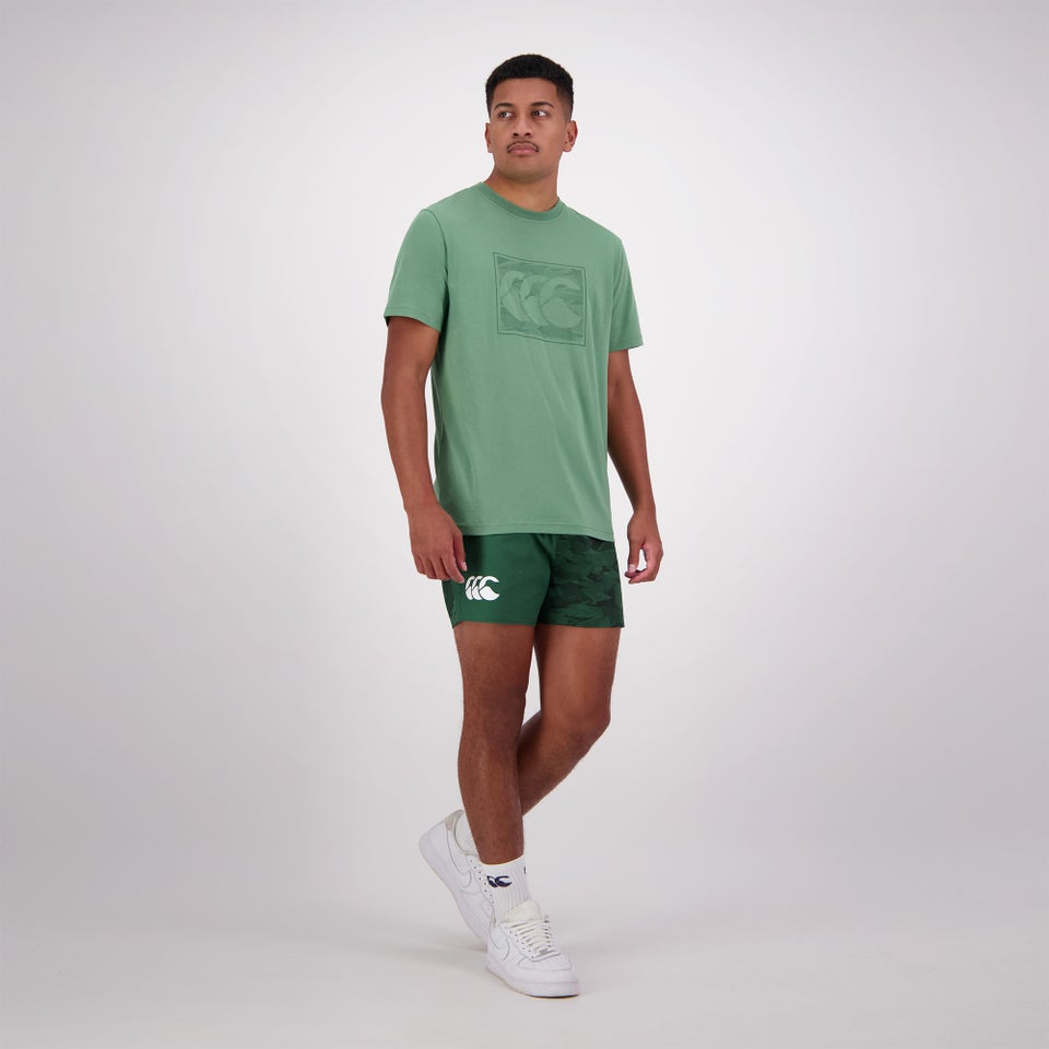 MENS FUNDAMENTALS CAMO HARLEQUIN SHORT GREEN