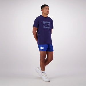 MENS FUNDAMENTALS CAMO HARLEQUIN SHORT BLUE