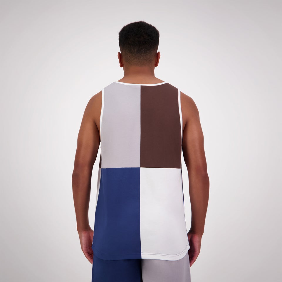 MENS HARLEQUIN SINGLET MULTI