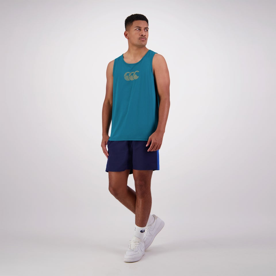 MENS FUNDAMENTALS RADIAL SINGLET GREEN