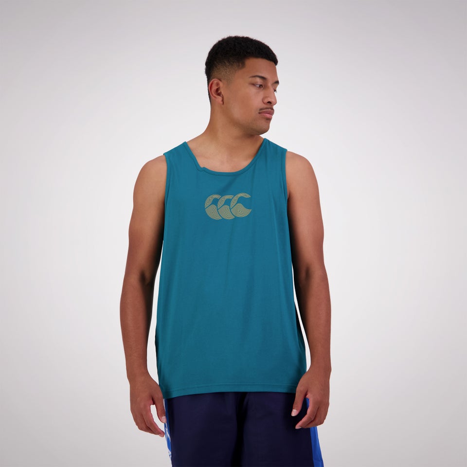 MENS FUNDAMENTALS RADIAL SINGLET GREEN