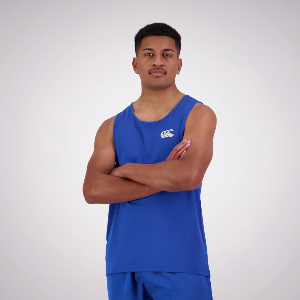 MENS FUNDAMENTALS SINGLET BLUE