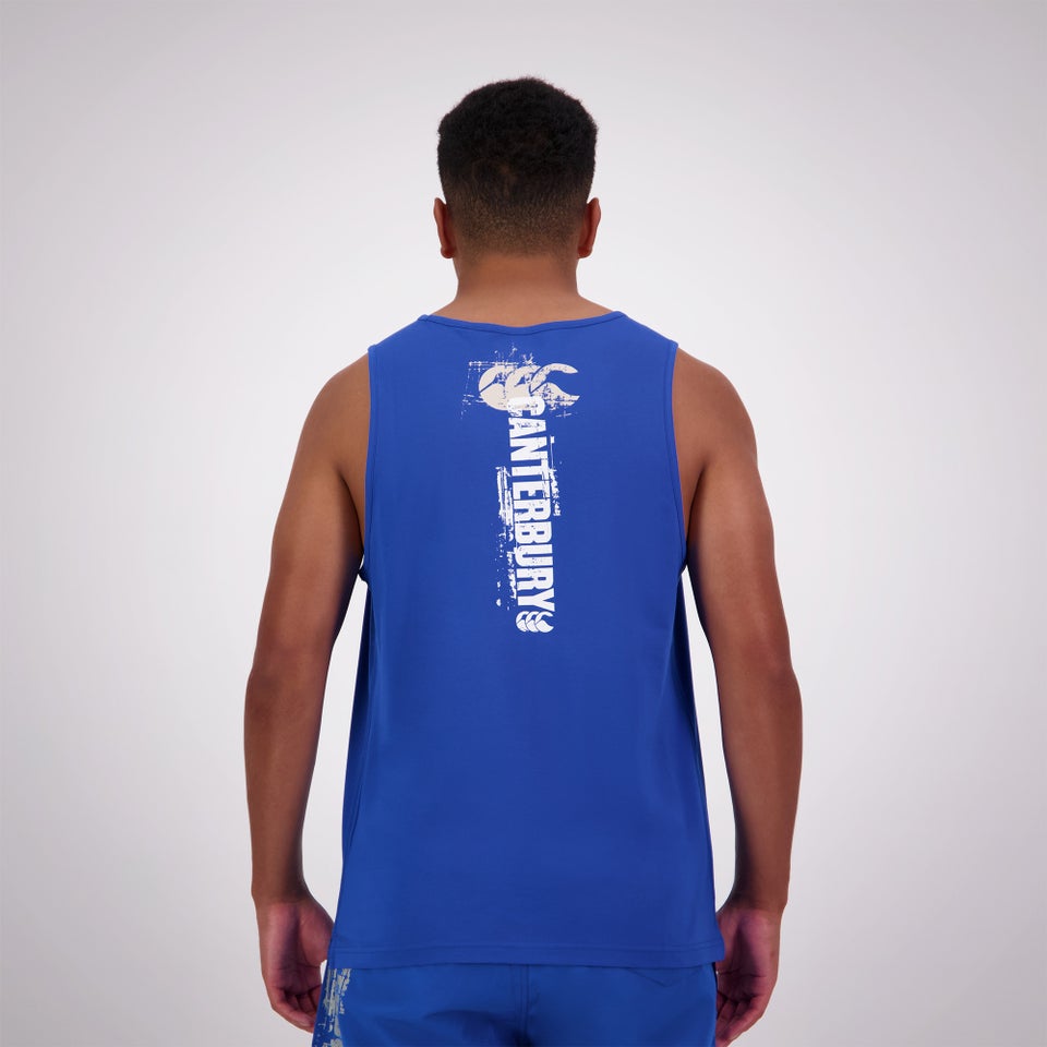MENS FUNDAMENTALS SINGLET BLUE