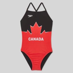 Women's Canada Team Swimsuit Red