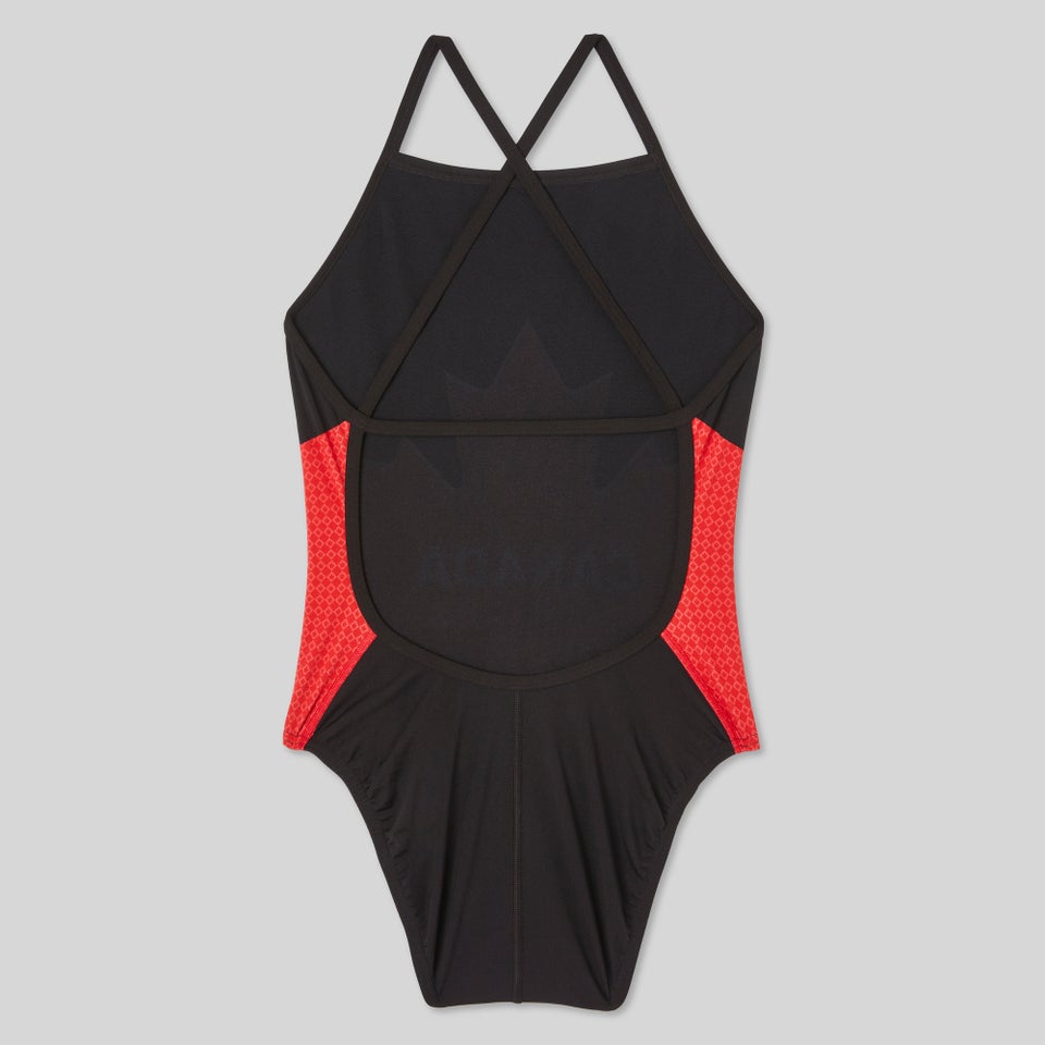 Women's Canada Team Swimsuit Red