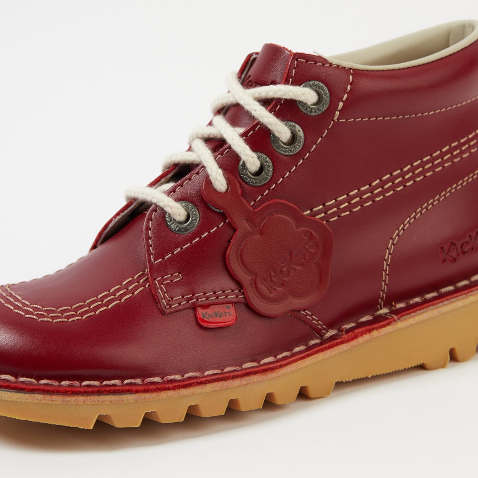 Unisex Leather Fleurette Red