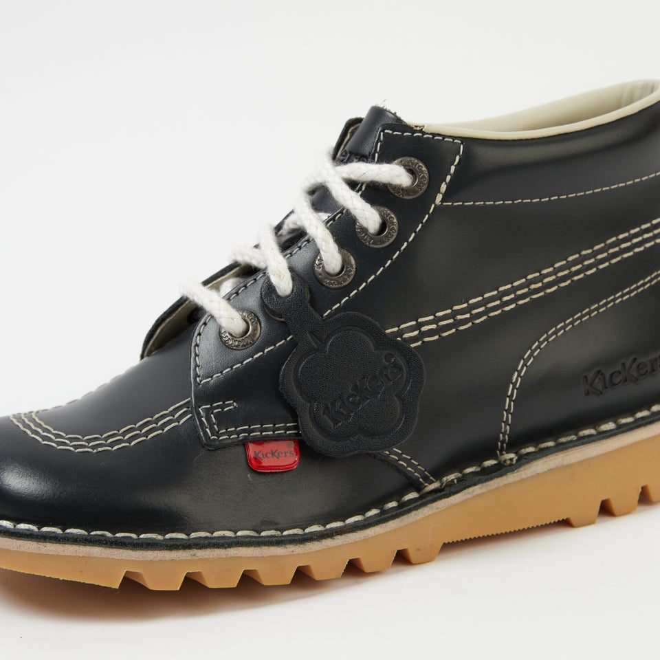 Unisex Leather Fleurette Navy