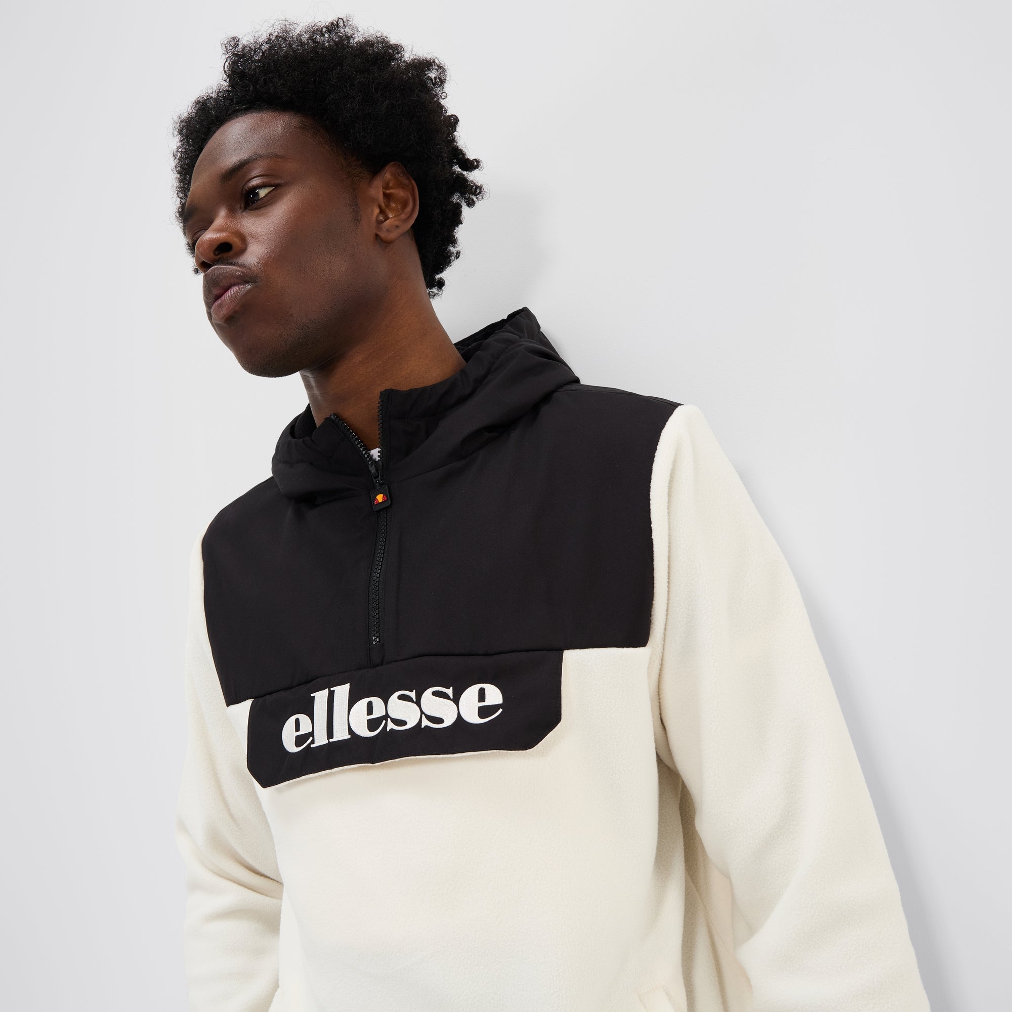 Men's Hossu OH Jacket Black/Off White | ellesse UK