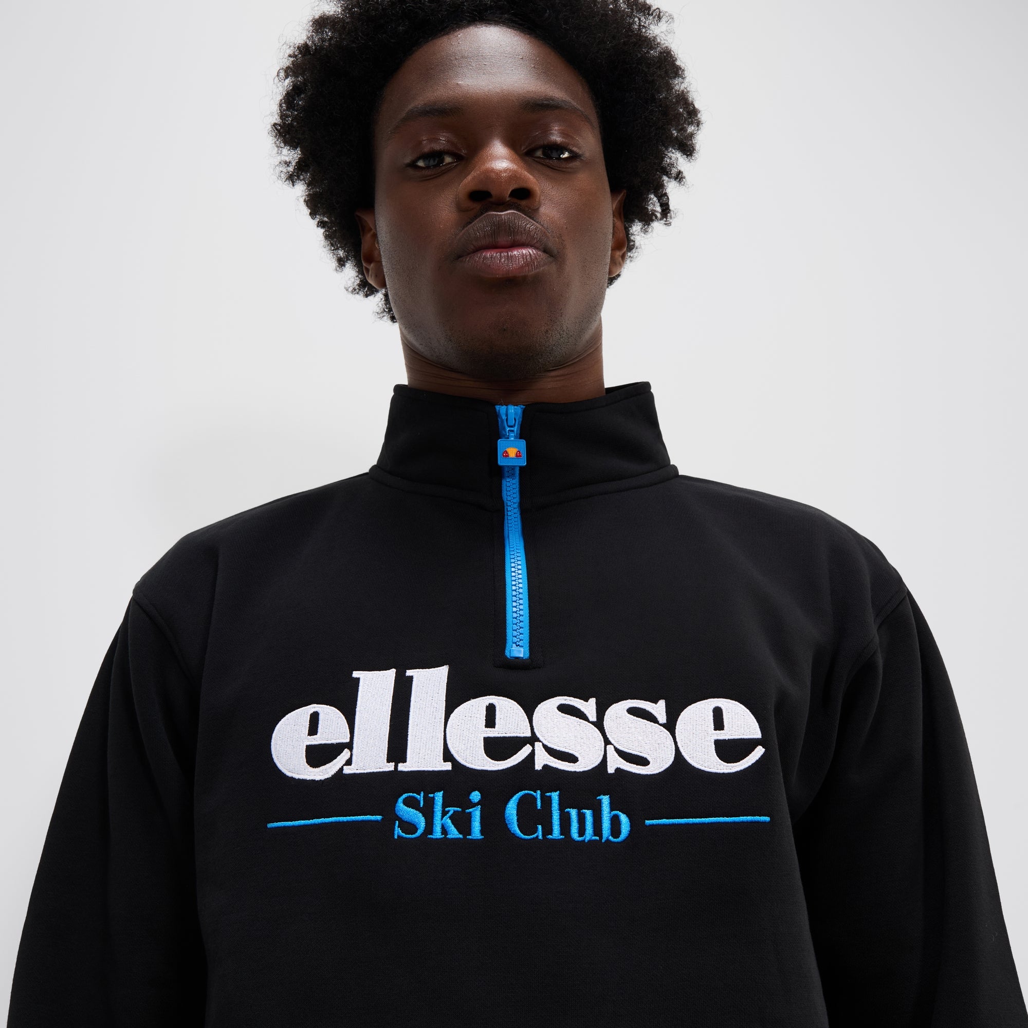 Men's Baleor 1/4 Zip Top Black | ellesse UK