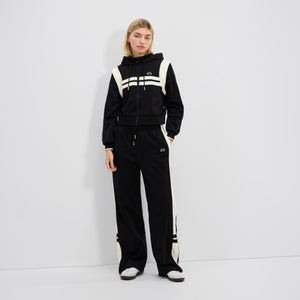 Women's Perna Cropped Track Top Black/Off White - 6