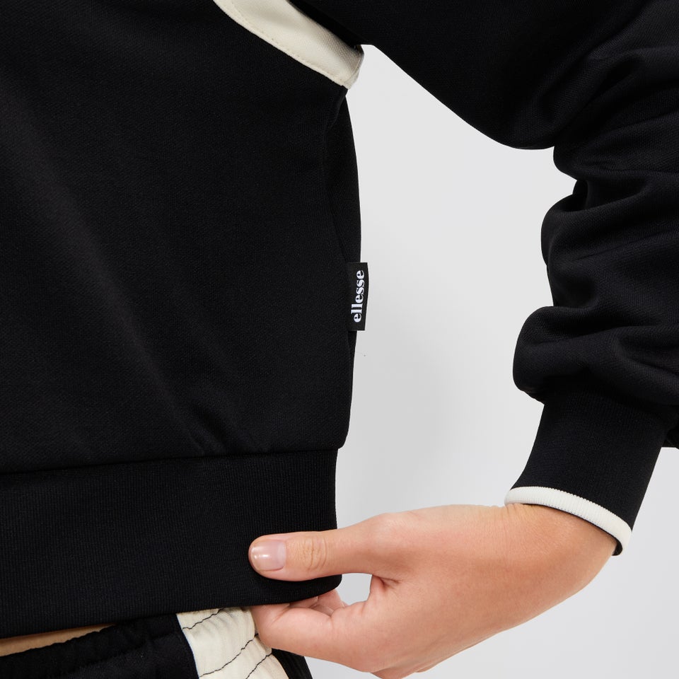 Women's Perna Cropped Track Top Black/Off White