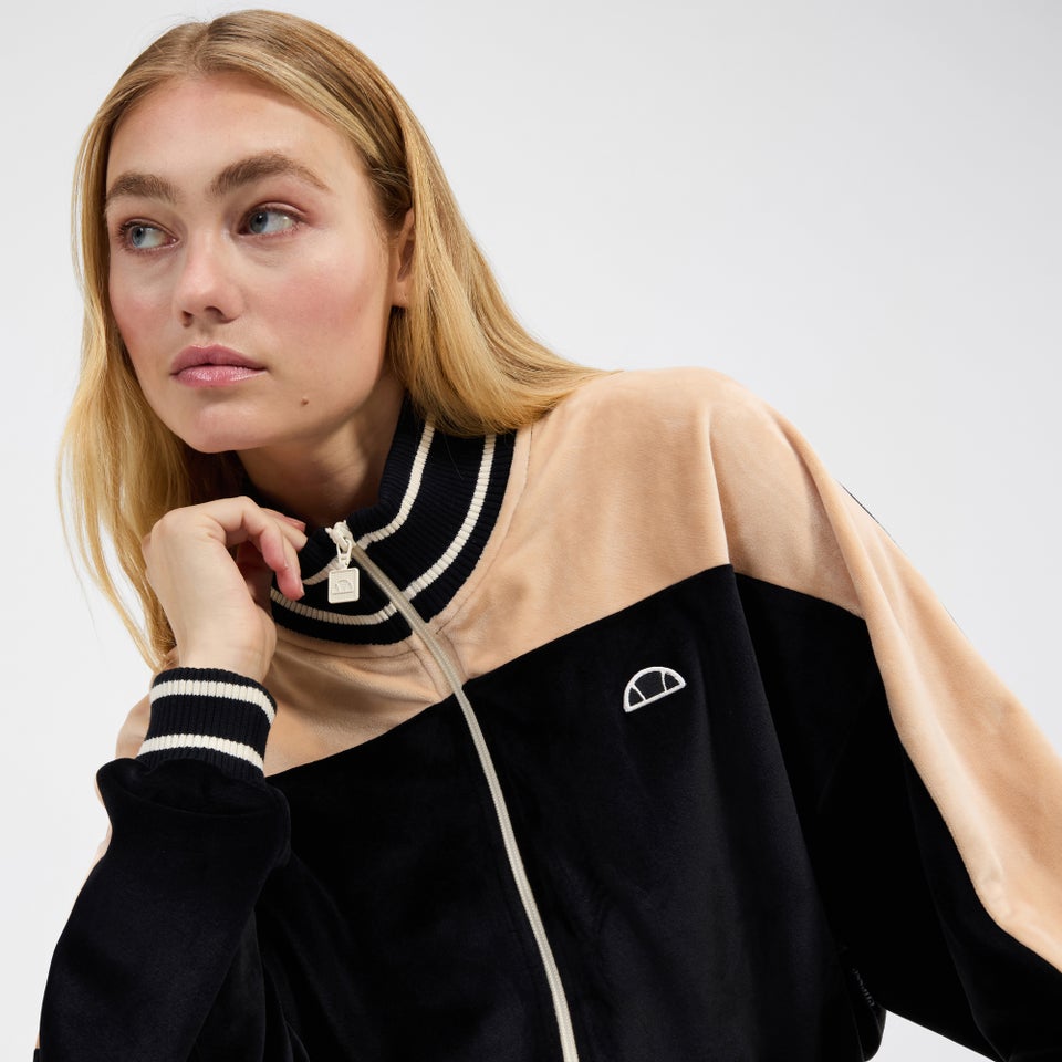 Women's Bloom Cropped Track Top Black