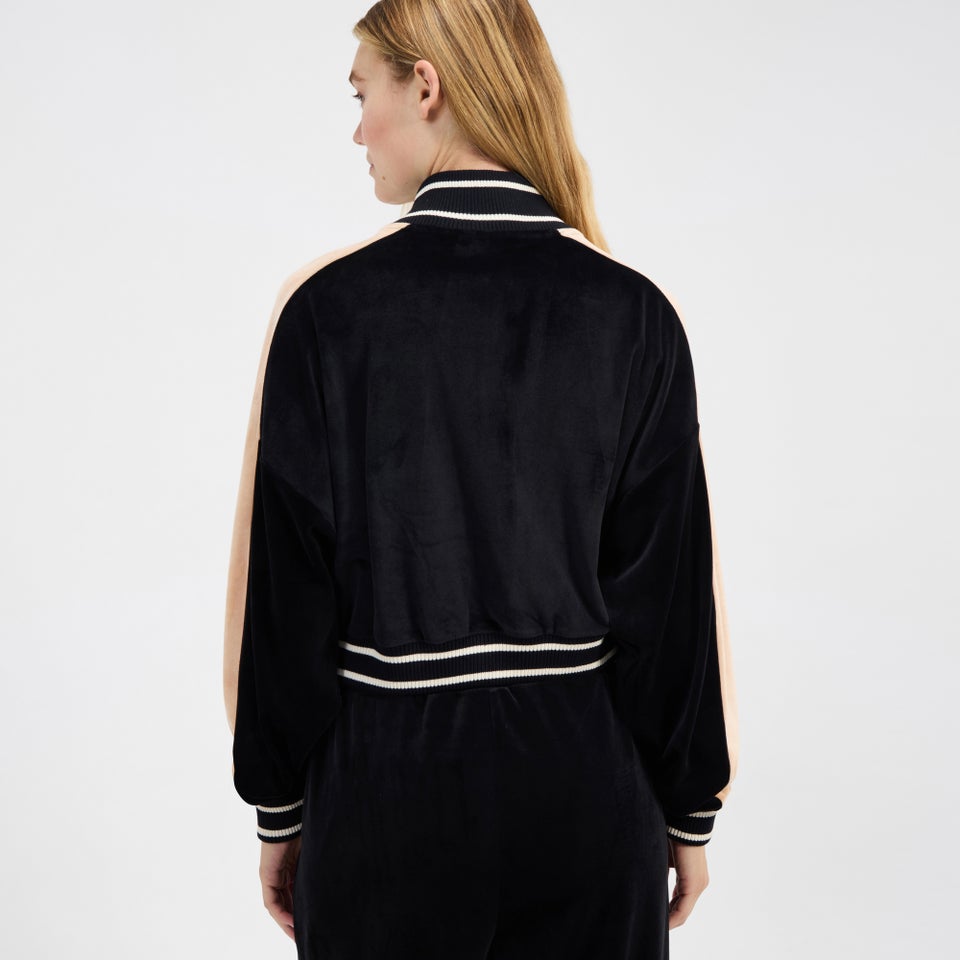 Women's Bloom Cropped Track Top Black