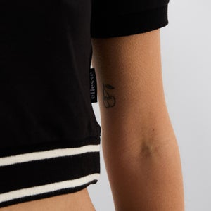 Crop-Poloshirt Trixie für Damen Schwarz