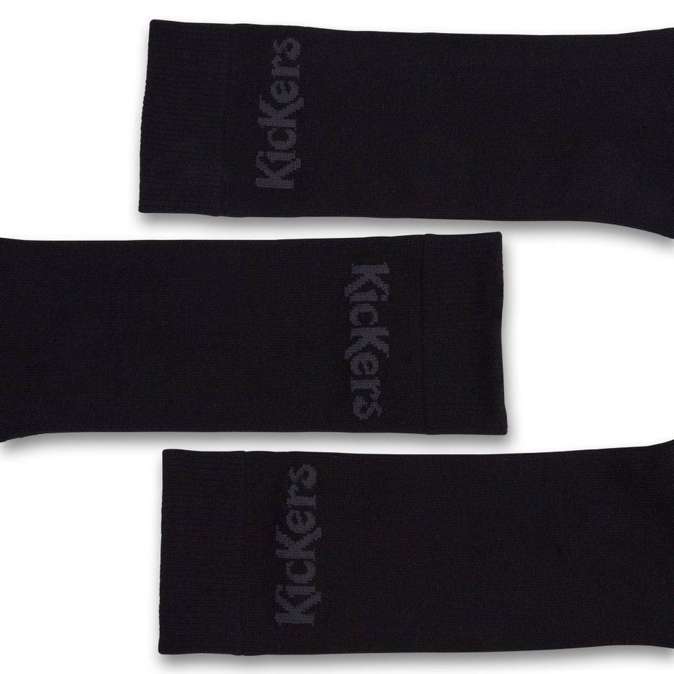 Adult Unisex Everyday Crew 3-Pack Socks Black