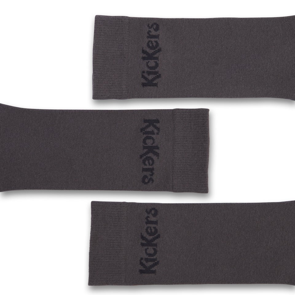 Adult Unisex Everyday Crew 3-Pack Socks Grey