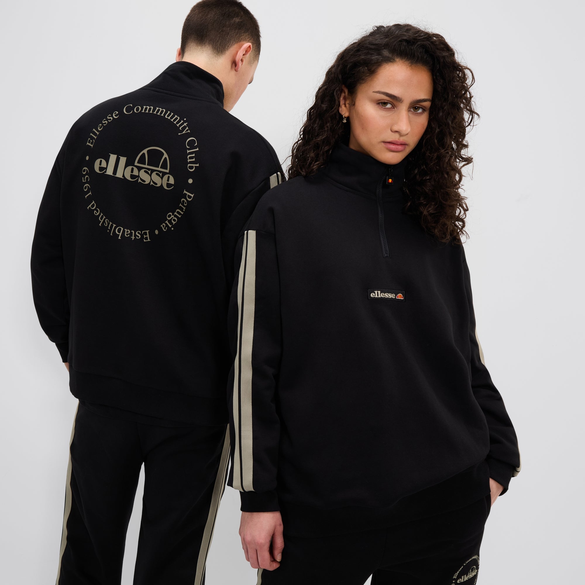 Zaragoza 1/2 Zip Track Top Black | ellesse UK