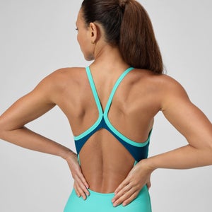 Maillot de bain Femme Solid Racerback turquoise