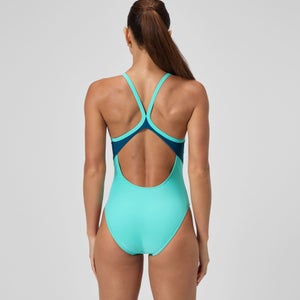Maillot de bain Femme Solid Racerback turquoise
