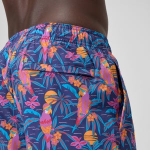 Redondo Edge Bedruckte Badeshorts 35 cm Blau/Pink für Herren