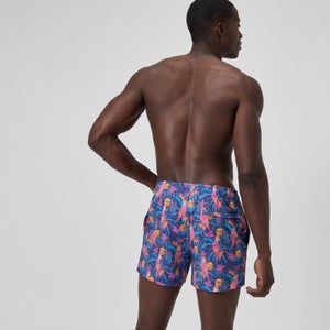 Redondo Edge Bedruckte Badeshorts 35 cm Blau/Pink für Herren