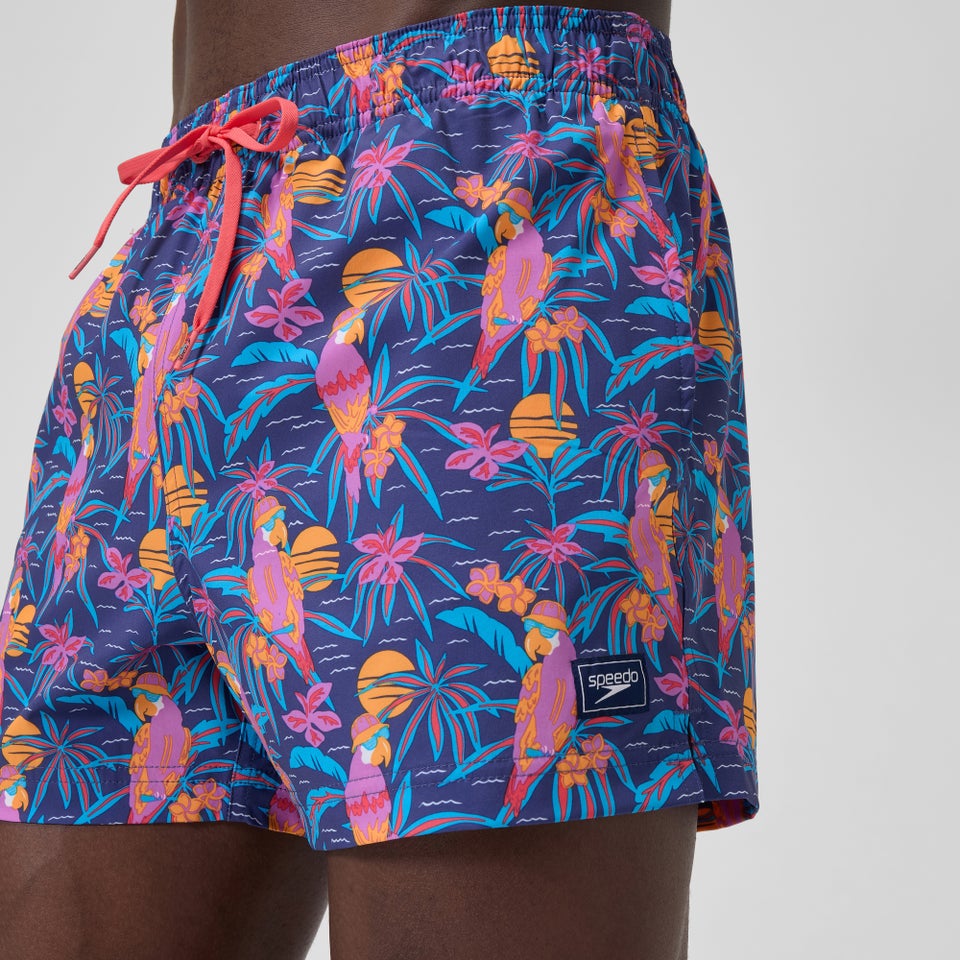 Mens Printed 14'' Redondo Edge Swim Shorts Blue/Pink