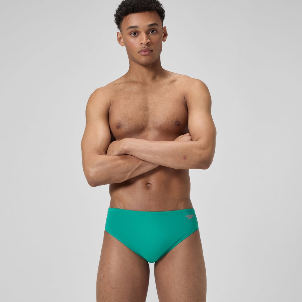 Men's Solid One Brief Green