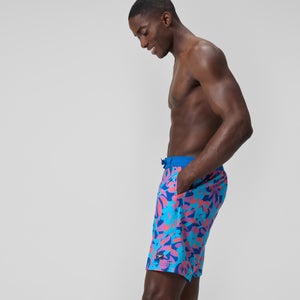 Men's Printed 20'' Bondi Swim Shorts Blue/Pink
