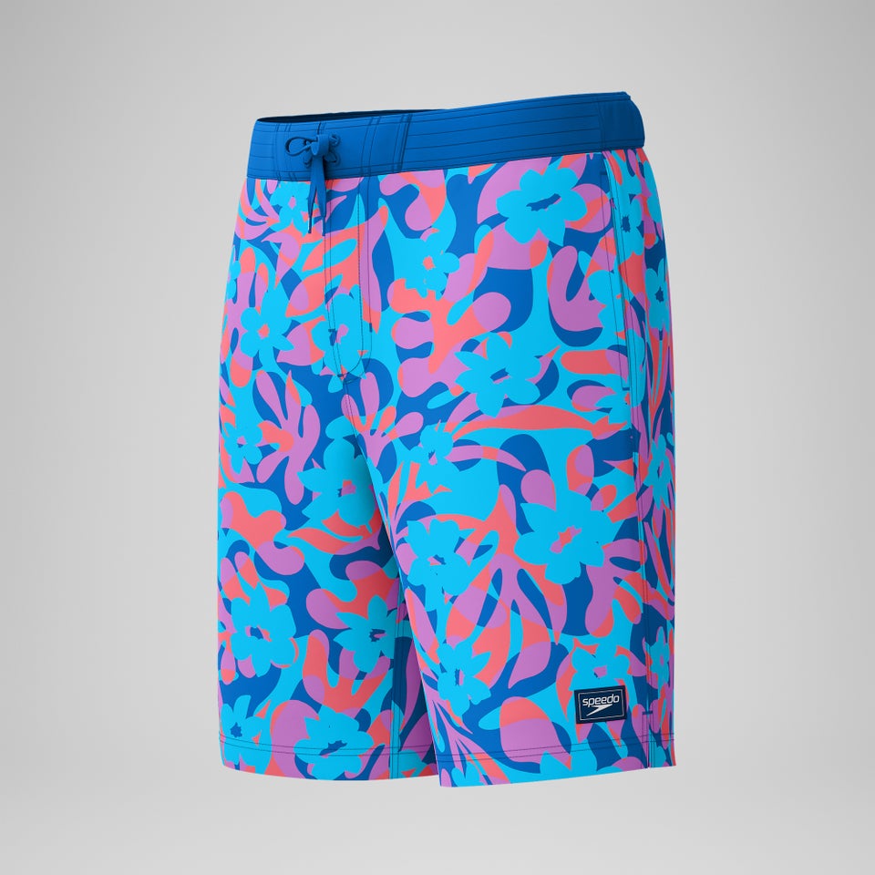 Men's Printed 20'' Bondi Swim Shorts Blue/Pink