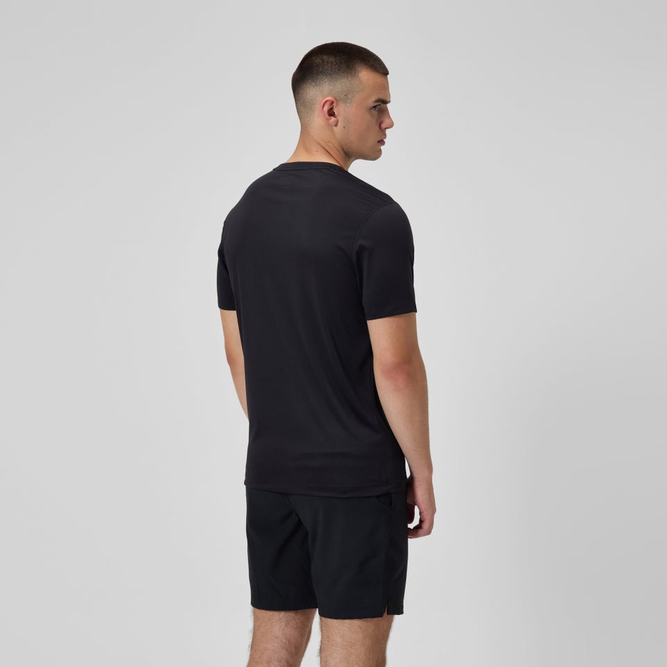 Men's Graphic Short Sleeve Rashguard Black