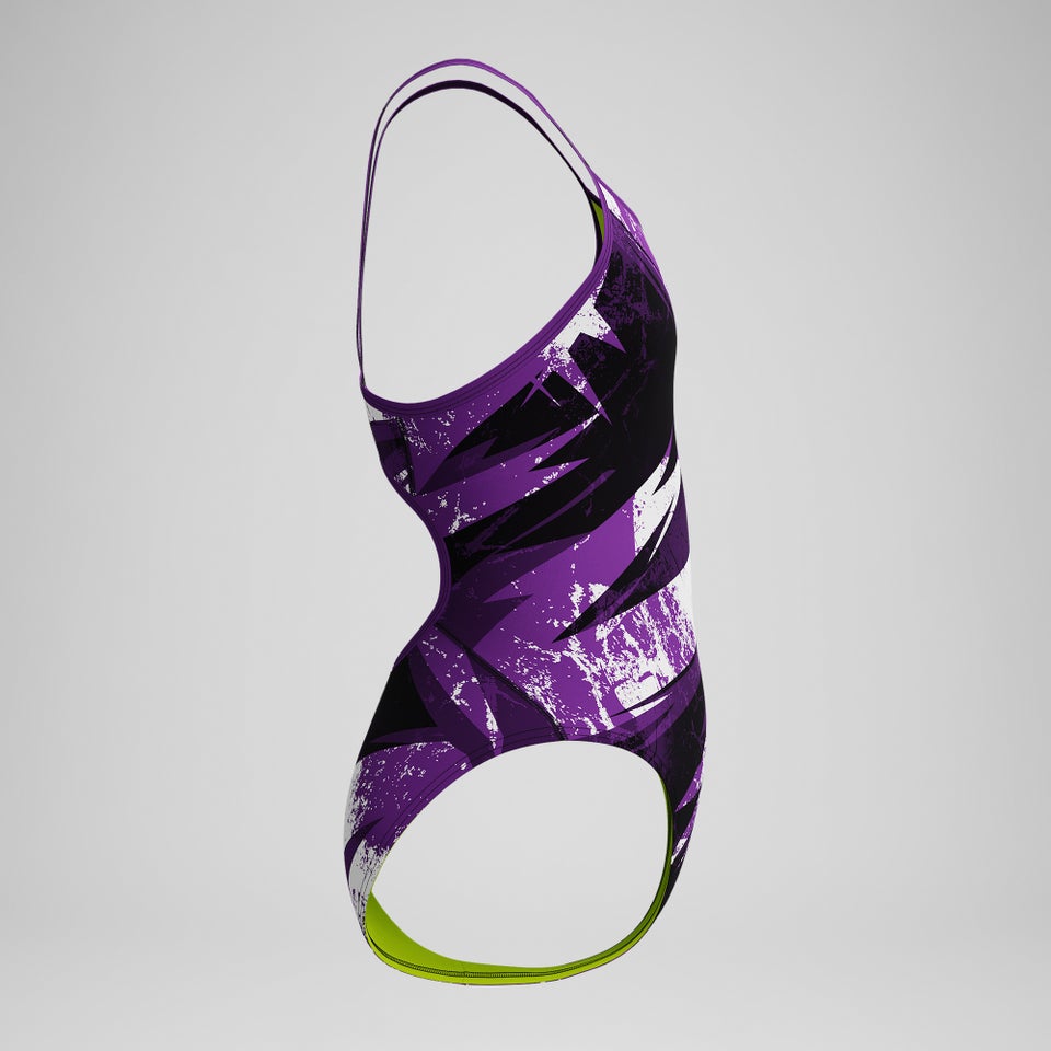 Girl's Bolted Flyback One Piece Black/Red