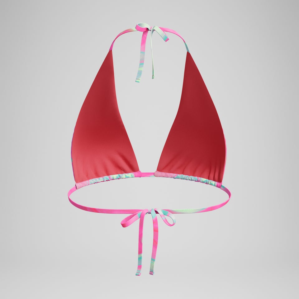 Women's FLU3NTE Printed Convertible Bikini Top Pink/Coral