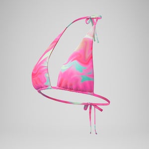 Haut de bikini Femme FLU3NTE convertible imprimé rose/corail