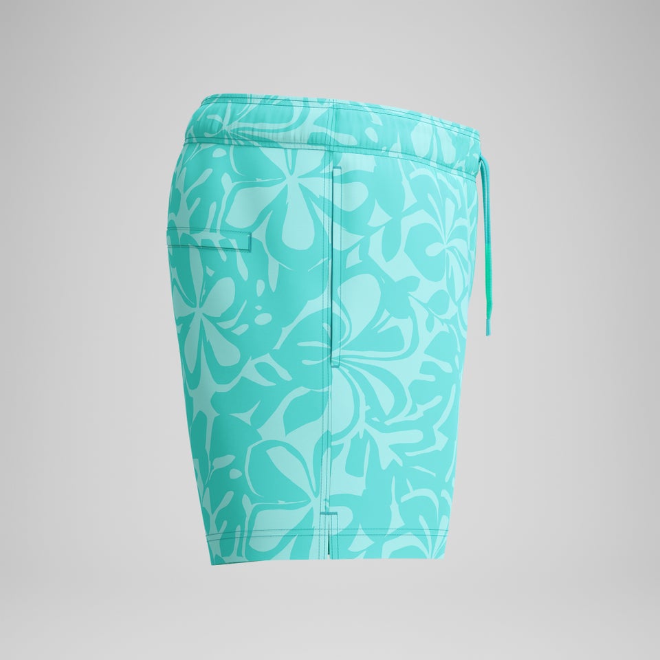 Men's Printed 14'' Redondo Edge Swim Shorts Turquoise