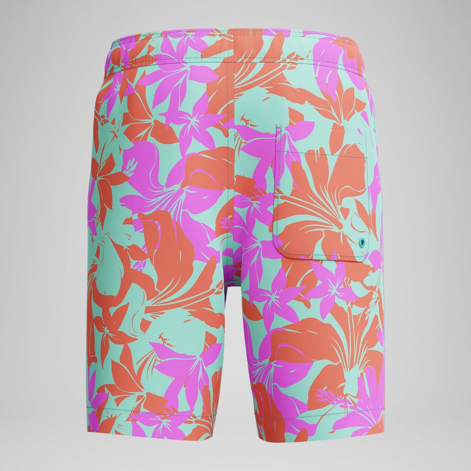 Kid's Print Redondo Volley 15" Swim Trunks Blue/Pink