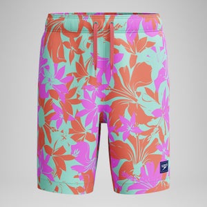 Kid's Print Redondo Volley 15" Swim Trunks Blue/Pink - 2XS