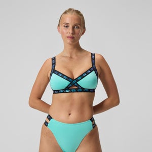 Haut de bikini Femme FLU3NTE Logo Elastic turquoise - S